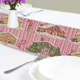 thumbnail image 4 of Yayeee Table Runner 90 inches Long Home Kitchen Dinning Party Decoration, Pink Christmas House, 4 of 7