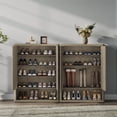 thumbnail image 3 of SICOTAS Gray Modern Shoe Storage Cabinet Set of 2,40 Pairs Fluted Shoe Organizer with 6 Tier and 2 Door, 44.9" Tall Shoe Cabinet for Enterway Hallway Corridor Living Room, 3 of 9
