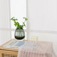 thumbnail image 5 of OVZME Luna 42x54" Ivory Striped Sheer Curtains 2 Panels - Light Filtering Textured Rod Pocket Sheers for Small Half Windows Kitchen Cafe Bathroom, 42"W x 54"L Each, 5 of 7