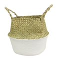thumbnail image 2 of Home Pastoral Style Round Woven Basket Storage Flower Pot Laundry Bag Foldable, 2 of 3