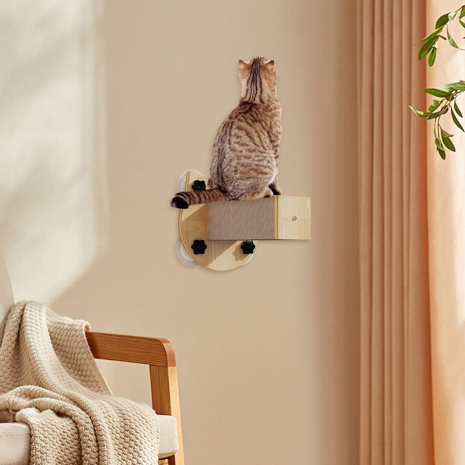 Fzaqwen Cat Wall Step Perch Space Saving Cat Wall Furniture for Stretch Playing Rest Cat Head Shape