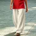 thumbnail image 2 of XAOFW Plus Size Wide Leg Pants For Women Loose Fit Elastic Waist Casual Harem Trousers Everyday Comfort Palazzo Pants For Women Breathable Bottom XXXL, 2 of 4