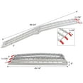 thumbnail image 3 of Excavators 7.5FT Aluminum Loading Ramps, 1500 Lbs Capacity per pair, With safety straps, Motorcycle Ramp, ATV Truck Ramps, Tailgate Ramps, Four Wheeler Ramps for Trucks, Lawn Mower, UTV, 1 PAIR, SI, 3 of 3