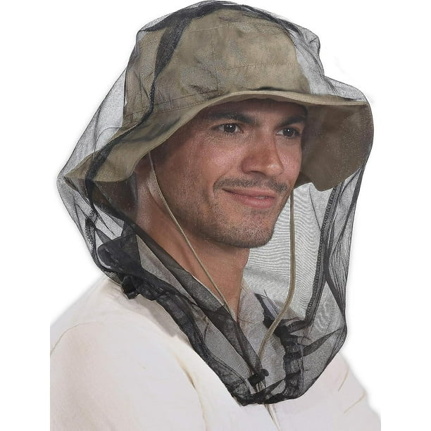 Red para la cabeza de insectos - Red para la cara de insectos para sombreros - Cubierta para máscara contra insectos contra mosquitos, jejenes y mosquitos con orificios extrafinos