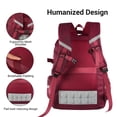 thumbnail image 3 of Forest Myth Unisex Backpack, Water Resistant Ergonomic College School Bag, Wine Red, 3 of 8