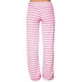 thumbnail image 2 of Gyexs Striped Pants Women Black White Pink Grey Blue Rainbow Pajama Pants Soft Comfortable Gym Yoga Pants with Drawstring Pink & Size L, 2 of 2