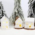 thumbnail image 3 of 3x LED Casa De Nieve De Madera Adorno De Navidad En Miniatura Para Navidad Sunnimix Casa de miniaturas, 3 of 8