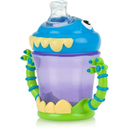 Nuby iMonster 7-oz 2 Handle No-Spill Super Spout Trainer Cup, BPA-Free