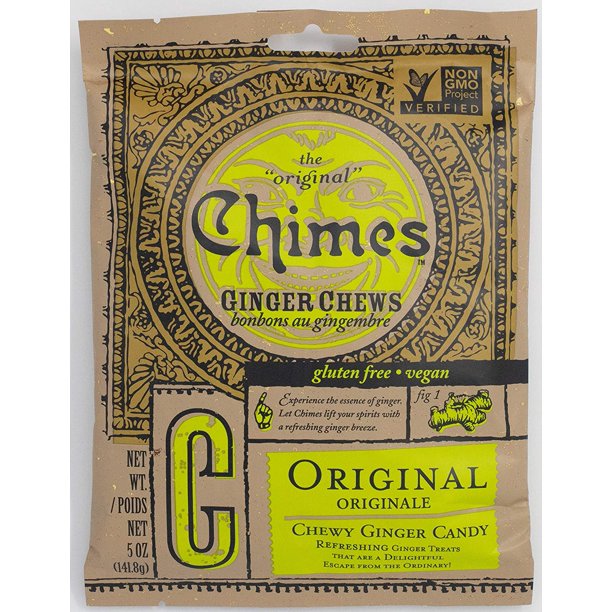 Chimes Original Ginger Chews, 5Ounce Bags (Pack of 20)