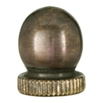 B&P Lamp® Small, Antique Bronze Knob Finial, 1/4-27F