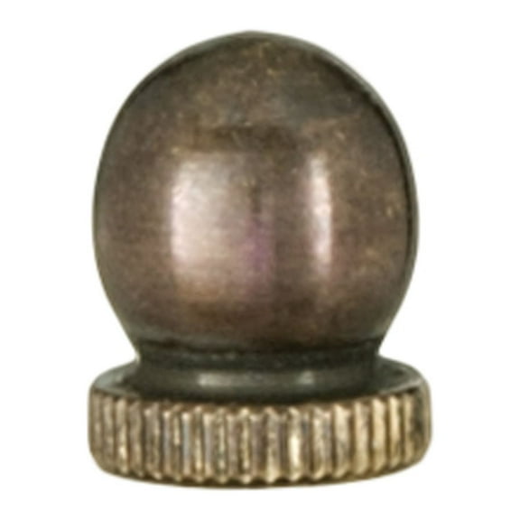 B&P Lamp® Small, Antique Bronze Knob Finial, 1/4-27F