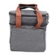 thumbnail image 2 of Bolsa de almuerzo 2 cubiertas Messenger gran capacidad impermeable a prueba de fugas 2 vías cremallera aislada lonchera para picnic campamento oficina gris, 2 of 5