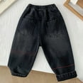 thumbnail image 4 of Bnwani Boys Jegging Jean Jeans Pocket Jeans Elastic Denim Solid Pants Black 100, 4 of 6