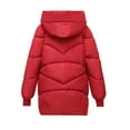 thumbnail image 3 of Spring Savings Clearance Lindreshi Winter Coats for Women 2023 Trendy Women's Winter Cotton Jacket with Hood, Waist, and Plush To Overcome Outer Coat, 3 of 5