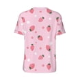 thumbnail image 3 of Rocae Floral Strawberr for Breathable Men's Baseball T-Shirt Fashionable Casual Baseball Jersey, Moisture-wicking Sportswear X-Large, 3 of 9