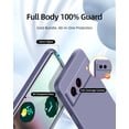 thumbnail image 2 of 3 in 1 for Google Pixel 6A Case, with 2 Pack Screen Protector, with Full Camera Cover Protection，Liquid Silicone Slim Shockproof Protective Phone Case [Microfiber Lining] (Lavender Grey), 2 of 12