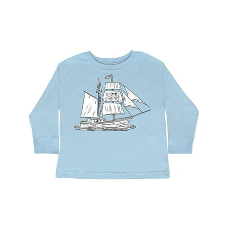 

Inktastic Pirate Ship Illustration Gift Toddler Boy or Toddler Girl Long Sleeve T-Shirt