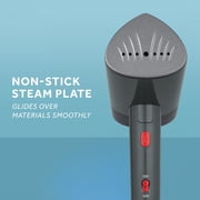 Sunbeam Dual Voltage Handheld Foldable Travel Steamer with Brush Attachment, 1520W, 140ml Tank, Grey