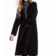 Michael Kors Women's Coat Large Belted Double Breasted Black L