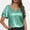 Mint Green, variant on Rciityk Women's Summer T-Shirts Trendy Bright Solid Color V Neck Short Sleeve Tops Casual Loose Lightweight Comfortable T Shirts