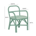 thumbnail image 3 of Ginny Green Rattan Dining Chair, 3 of 7