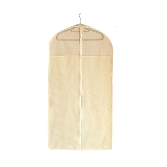 Cotton Garment Bags for Hanging Clothes, 43 Inch Breathable Garment Bags with Zippered Cover for Fur Coat, Jacket, Gown, Suit, Garments Covers