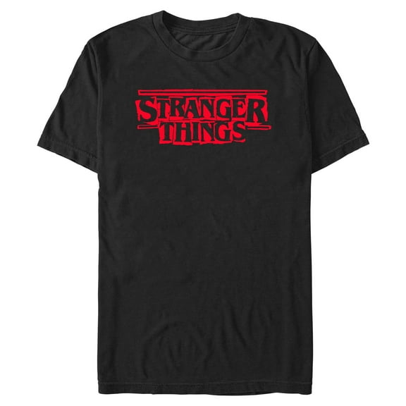 Netflix Men's Stranger Things Stencil Letters Classic Red Logo T Shirt