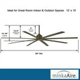 thumbnail image 3 of Minka-Aire Xtreme H2O 84-Inch 8-Blade Ceiling Fan in Oil Rubbed Bronze Finish W/ Oil Rubbed Bronze Blades - F896-84-ORB, 3 of 4