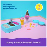 Kinetic Sand Scents, Ice Cream Treats Playset with 3 Colors Scented Play Sand & 6 Tools, Sensory Toys for Kids Ages 3 and up
