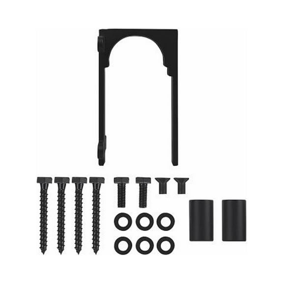 National Hardware N700-115 Barn Door Hardware Bypass Bracket, Matte Black - Quantity 2