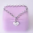 thumbnail image 1 of Aoxiang-pulsera de corazón de 26 letras, Plata de Ley 925 para mujeres y hombres, amuleto de cadena, joyería bonita con personalidad para boda, regalo para fiesta, 1 of 2