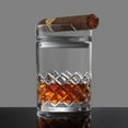 thumbnail image 5 of Godinger Cigar Whiskey Glass Set - Old Fashioned Whiskey Glass and Cigar Holder Bar Set, 5 of 6
