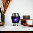 thumbnail image 5 of JAGASY Purple Galaxy Urns for Mother - Mini Urns for Human Ashes Keepsake - Handmade Urn for Ashes Adult Male & Female - Memorial Urn for Mom & Dad - ( 3 Inch ), 5 of 7