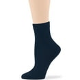 thumbnail image 5 of 7BIGSTARS KINGDOM Women's Seamless Bamboo Diabetic Ankle Socks, Non-Binding - 4 Pack Large - Solid Casual - Sock Size 10-12 Shoe Size 8-12 L Dark Navy, Burgundy, Light Navy, Denim Blue, 5 of 10
