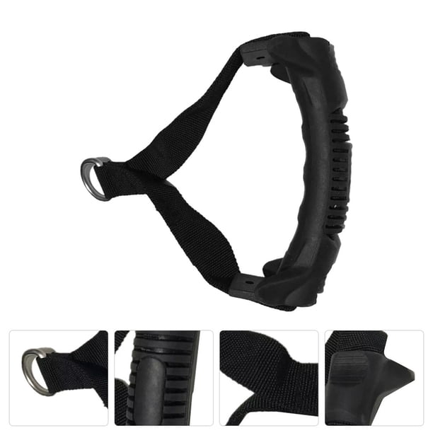 LOLIPPYY Mango De Fitness Ergonómico Negro Para Uso Con Bandas De Resistencia Y Entrenamiento