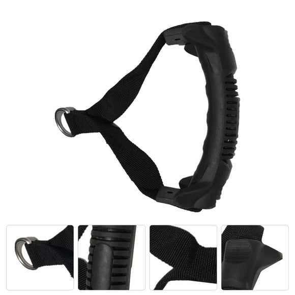LOLIPPYY Mango De Fitness Ergonómico Negro Para Uso Con Bandas De Resistencia Y Entrenamiento
