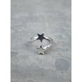 thumbnail image 2 of LD DESIGNS Silver Star Adjustable Ring, Shiny Star Ring, Minimalist Ring, Unique Statement Ring, 925 Sterling Silver Ring, Stacking Ring, Open Ring, 2 of 9