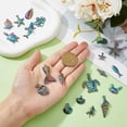 thumbnail image 2 of Dijes de colores arcoíris de varios estilos, dijes de frutas con textura 3D, dijes de animales, luna y sol, colgantes de aleación para hacer joyas., 2 of 7
