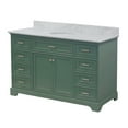 thumbnail image 2 of Aria 60" Single Bathroom Vanity with Sage Green Cabinet and Carrara Marble Top, 2 of 6