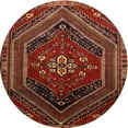 thumbnail image 1 of Ahgly Company Machine Washable Indoor Round Traditional Sienna Brown Area Rugs, 3' Round, 1 of 7