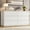 White, variant on Huisuilinss 6 Drawer Dresser For Bedroom,Modern Chest Of Drawers,Wood Storage Double Dresser,Freestanding Storage Organizer With Deep Drawers,Wide TV Stand For Living Room Hallway Entryway