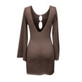 thumbnail image 6 of Taqqpue Women Beach Crochet Cover Ups Summer Solid Color Knit Swimwear Mesh Bathing Suit Hollow Out Dress Plus Size Vacation Swimsuit, 6 of 6