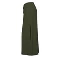 thumbnail image 6 of NSLGXD Women's Linen Cotton Drawstring Maxi Skirts Elastic Waist Side Slit Solid Color Skirt Casual Loose-Fit Skirt for Summer S-2XL, 6 of 6