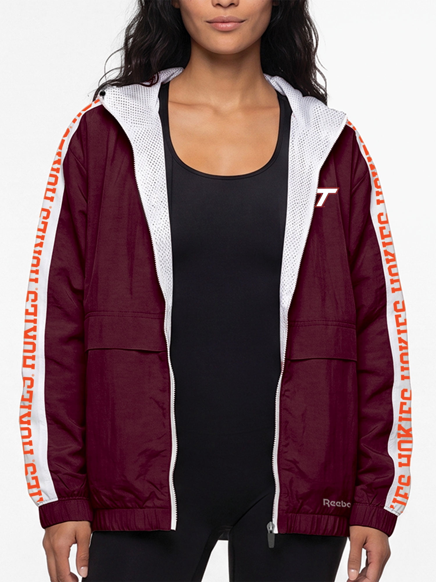 Virginia Tech Hokies Reebok Womens Colorblocked Full Zip Jacket