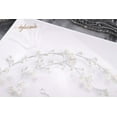 thumbnail image 4 of Bridal Hair Vine 39'' Pearl Headband Extro Long Flower Hair Piece for Bride Bridesmaid Prom Party Festival Hair Jewelry for Women and Girls (Silver), 4 of 10