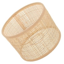 OATIPHO 1Pc Light Brown Rattan Weaving Lamp Shade Decorative Home Lampshade