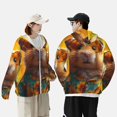 thumbnail image 3 of KLL Hawaiian Style Guinea Pig Print Men's Women’s UPF 50+ Sun Protection Outdoor Hoodie Jacket Long Sleeve Fishing Hiking Performance Shirt-Medium, 3 of 6