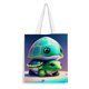 thumbnail image 1 of Turtle Baby Bolso de tela con estampado de lienzo para mujer, bolsa de compras reutilizable y estética, con cremallera interior, regalo para mujer,40*45cm., 1 of 6