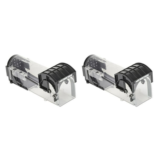 Inteprter Trampa para ratones reutilizable de plástico, jaula para ratas sin matar, trampa para ratones inteligente para atrapar ratones, trampas No.01 2piezas Inteprter CBP094987