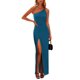 thumbnail image 1 of Vestido PRETTYGARDEN Maxi con Tirantes Finos, Hombro Descubierto y Abertura Alta Talla Grande, 1 of 7